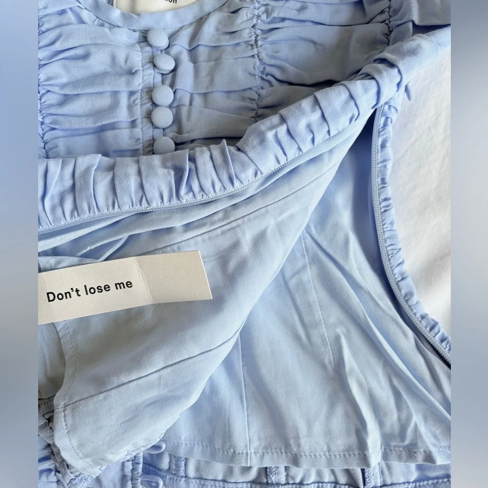 NWT Reformation Archer Top Ice Water Light Blue | US 0 UK 4 - Picture 13 of 13